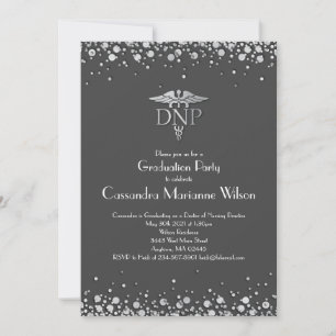 Invitation Diplômé de pratique infirmière avancée Gris Argent