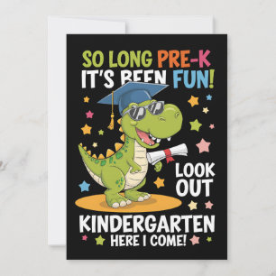Invitation Diplômé de pré-maternelle maternelle dinosaure T R
