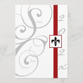Invitation Diplôme de ruban blanc et rouge