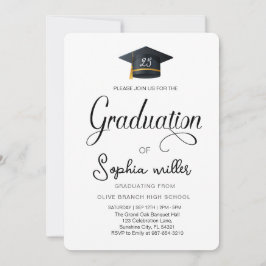 Invitation Diplôme d'études secondaires, fête de fin d'études