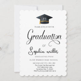Invitation Diplôme d'études secondaires, fête de fin d'études
