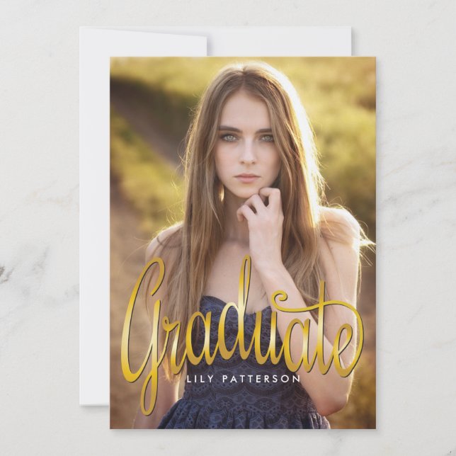 Invitation Diplôme d'or en photo (Devant)