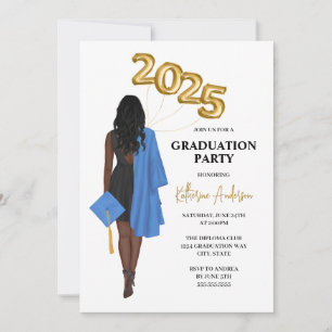 Invitation Diplôme féminin afro-américain en 2025