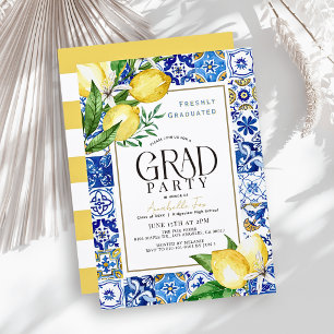 Invitation Diplômé Frais Carrelage Bleu Citron Diplôme