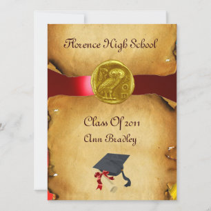 INVITATION DIPLÔME MODÈLE PHOTO GOLD OWL