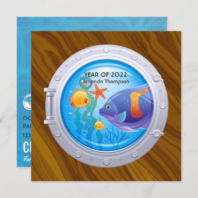 Invitation Diplôme nautique (Devant / Derrière)