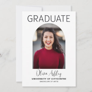 Invitation Diplôme photo Arch moderne
