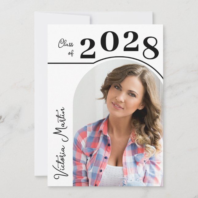 Invitation Diplôme photo Arch moderne (Devant)