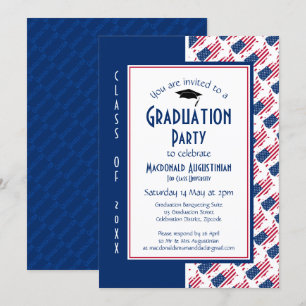 Invitation DIPLÔME USA Amérique patriotique