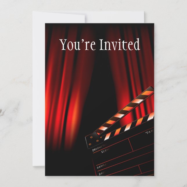 Invitation Directeur du tableau de bord du rideau de film rou (Devant)