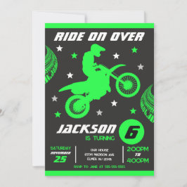 Invitation Dirt Bike Motocross Motorbike Boy Birthday 