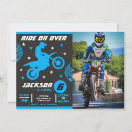 Invitation Dirt Bike Motocross Motorbike Boy Photo Birthday 