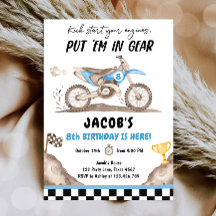 Dirt Bike Motorcross Course Vélo Boy Anniversaire