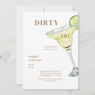 Invitation Dirty 30 Party à la maison Margarita Anniversaire