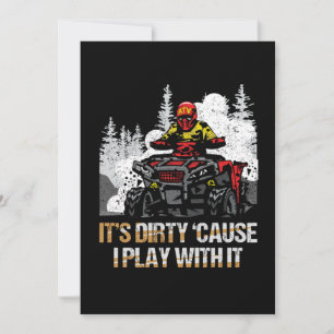 Invitation Dirty Mud Quad ATV Rider Motorsport Offroad Cadeau