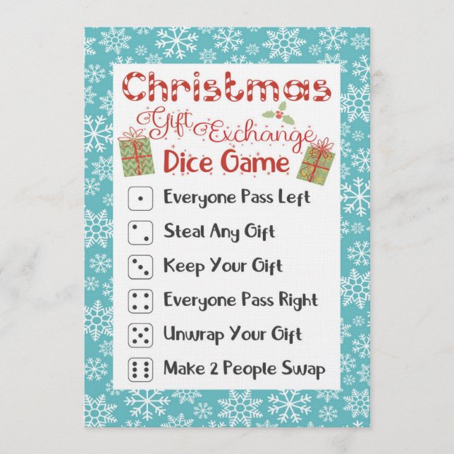 Invitation Dirty Santa Holiday Party Game Card Christmas  (Devant)