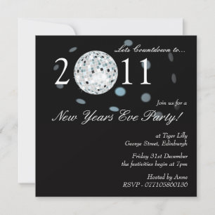 Invitation Disco-Ball de New Years Eve