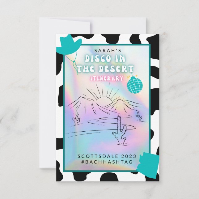 Invitation "Disco dans le désert" Itinéraire de Bach à Scotts (Devant)