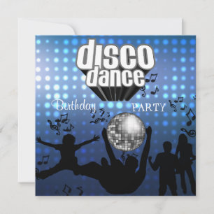 Invitation Disco Danse Fête d'anniversaire Rétro