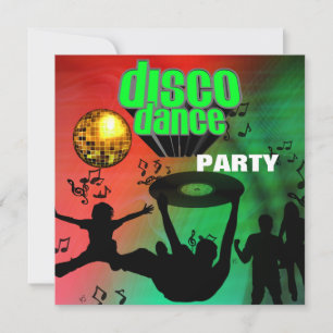 Invitation Disco Danse Party Rétro
