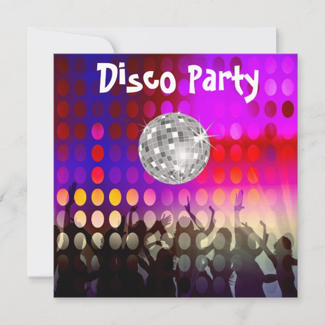 Invitation Disco Party (Devant)