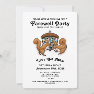 Invitation Disco Squirrels Fête d'adieu