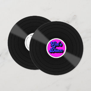 Invitation "Disco" Vinyl Record Anniversaire