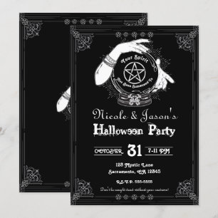 Invitation Diseur de bonne aventure mystique Fête d'Halloween