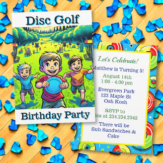 Invitation Disk Golf Boy's Birthday Party