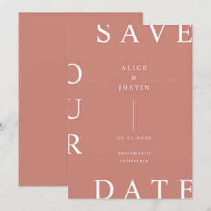 Invitation disposition ultra moderne Enregistrer la date