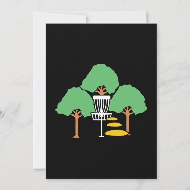 Invitation Disque Golf Woods Disk Golfer cadeau (Devant)