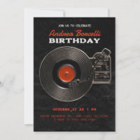 Disque vinyle noir vintage
