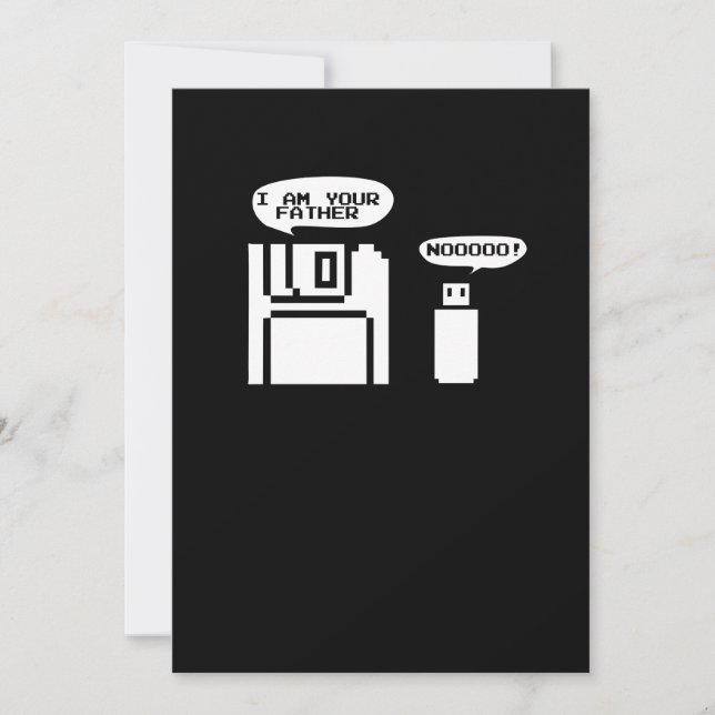 Invitation Disquette USB Je suis ton père Noooo (Devant)
