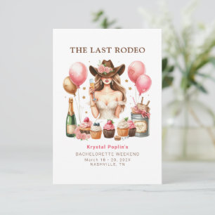 Invitation d'itinéraire de dernière rodeo pour l'e