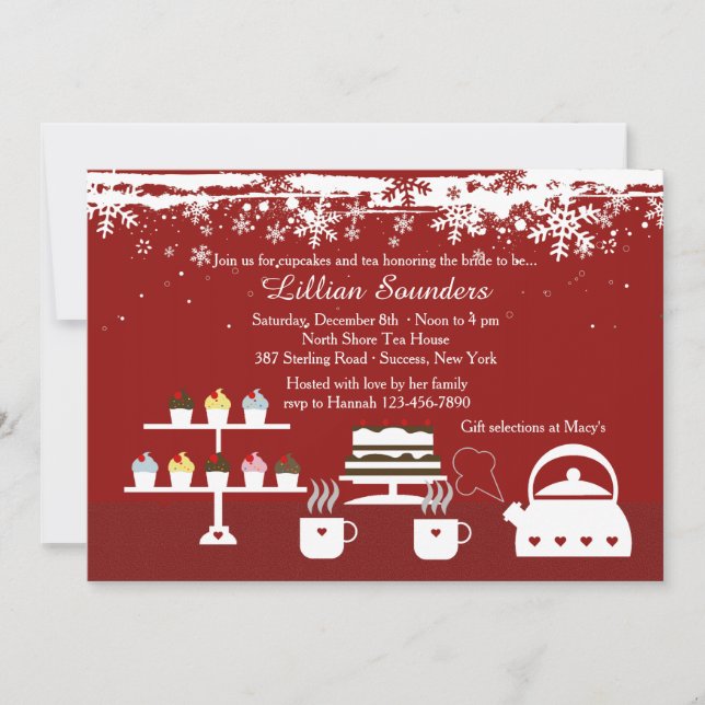 Invitation divine de Hiver-Thème de desserts (Devant)