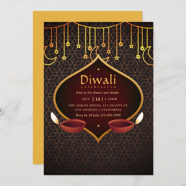 Invitation Diwali (Devant / Derrière)