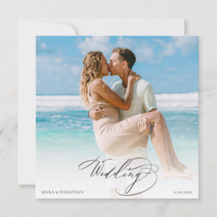 Invitation *~* DO-IT-YOURSELF deux PHOTO RSVP QR AR6 Mariage