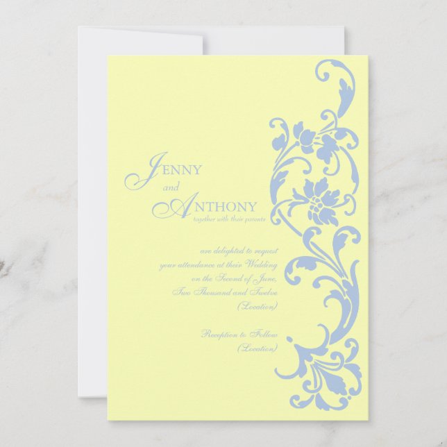 Invitation do-it-yourself Simplicité élégante en crème à beur (Devant)