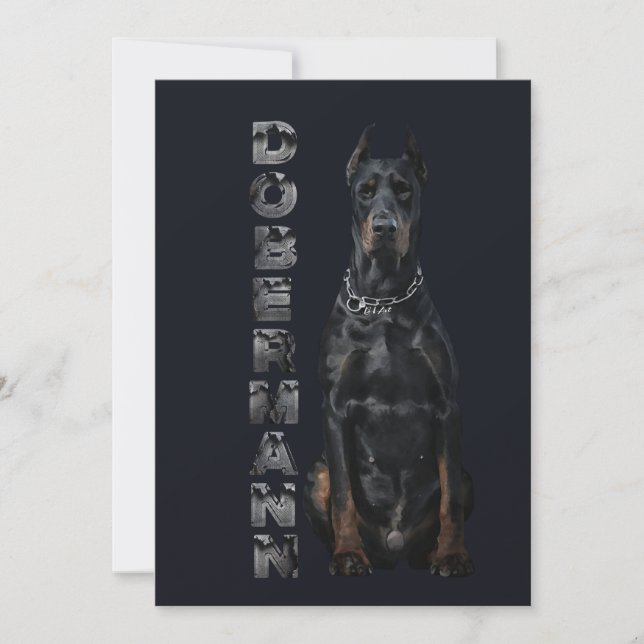 Invitation Doberman Pinscher (Devant)