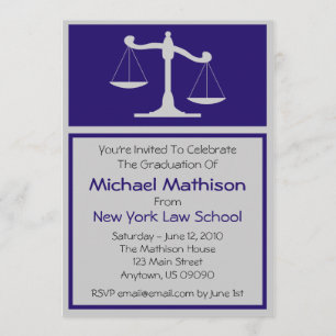 Invitation d'obtention du diplôme d'école de droit