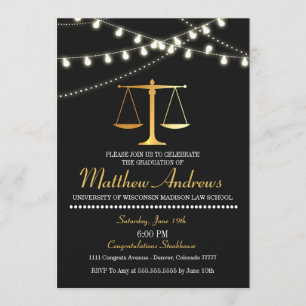 Invitation d'obtention du diplôme d'école de droit