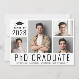 Invitation Doctorat Doctorat 5 Photo Graduation Party