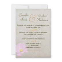Invitation Document Vintage Mariage simple