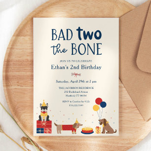 Invitation Dog Bad Two The Bone 2e fête d'anniversaire