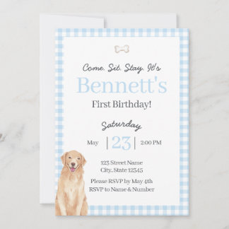 Invitation Dog Theme 1st Birthday Invite