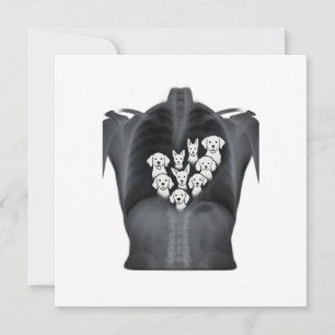Invitation Doggie Heart X-Ray - Amusant Doggie Chien Concepti