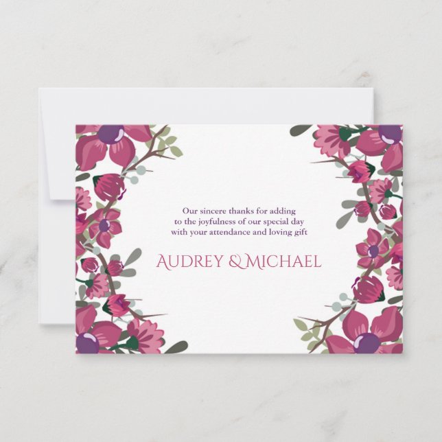 Invitation Dogwood Merci note (Devant)