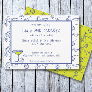 Invitation Dolce Vita Limoncello mariage italien