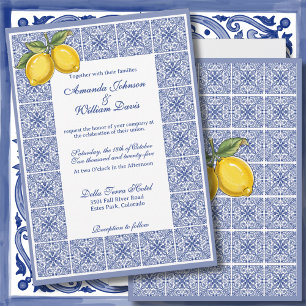 Invitation Dolce Vita - Mariage de carreaux et citrons italie