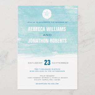 Invitation Dollar De Sable D'Aquarelle